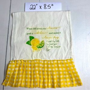 ruffled tea towel Farmhouse Decor